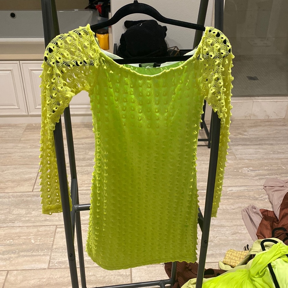 Green off the shoulder fashion nova dress